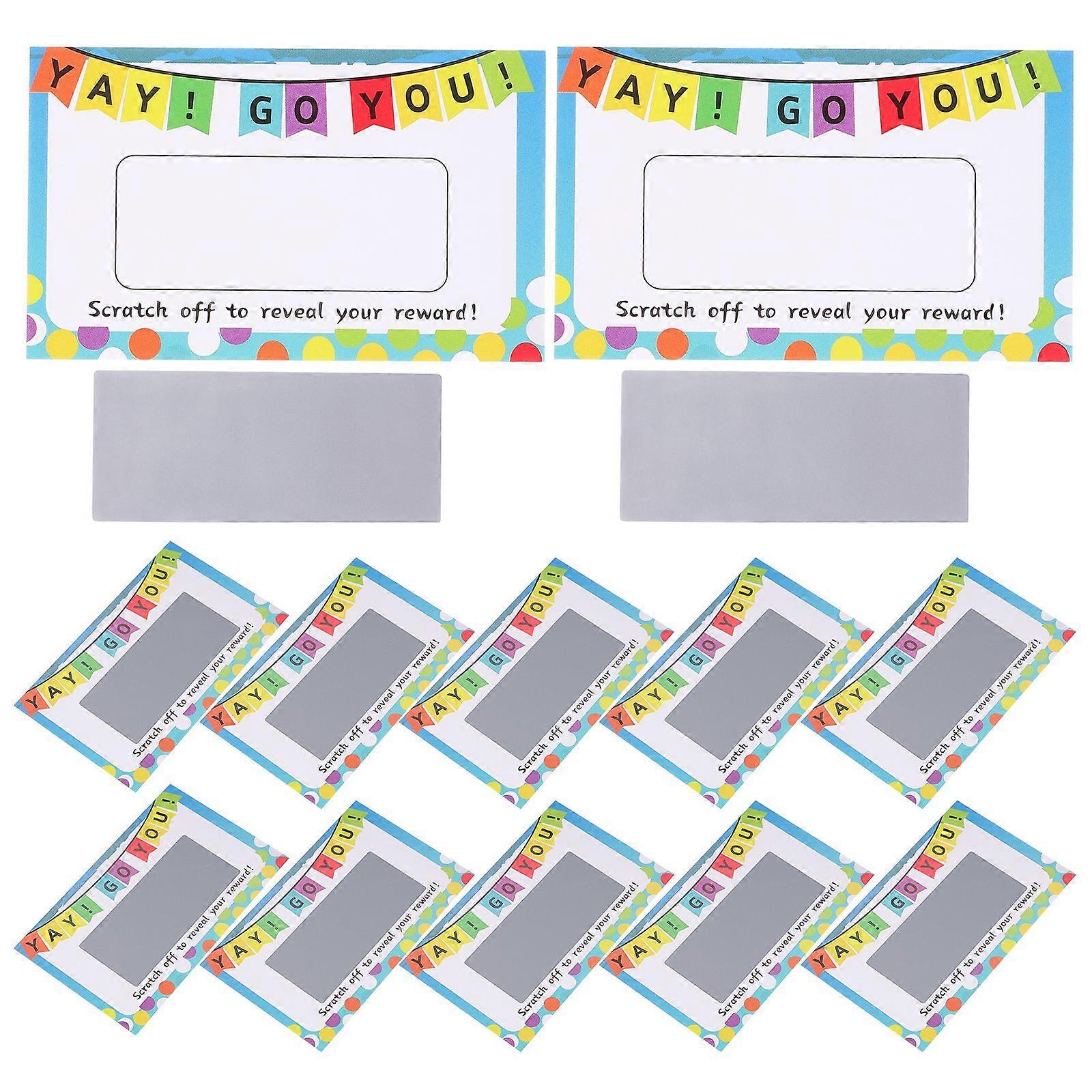 100pcs Handmade Blank Scratch Tickets Kit Party Favors Scratch Off Cards Diy Scratch Off Game Party Favors For Birthday Holiday
