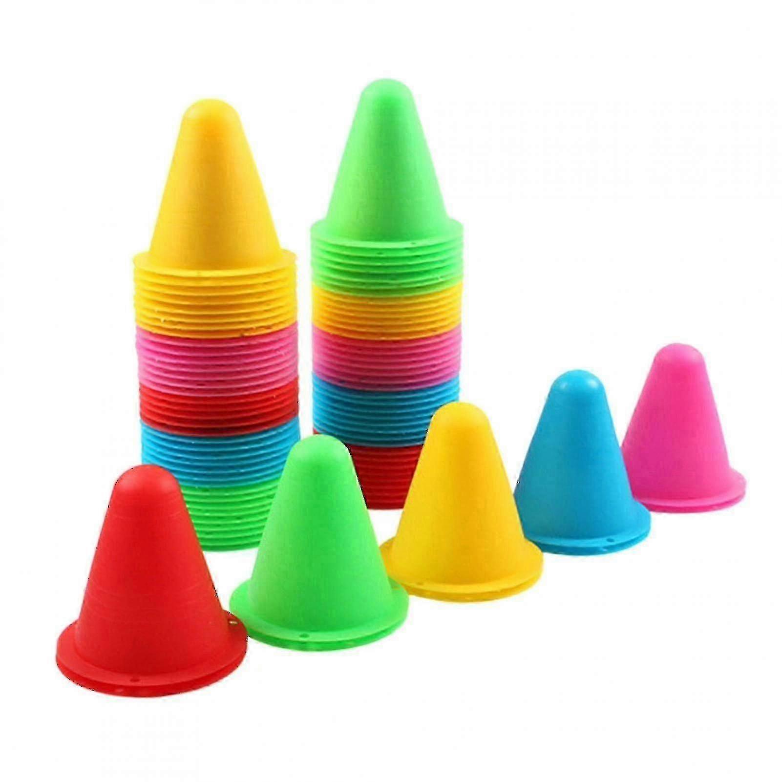 10pcs Roller Skating Cones Plastic Windproof Mini Training Cones Roller Skating Mini Training Roadblock