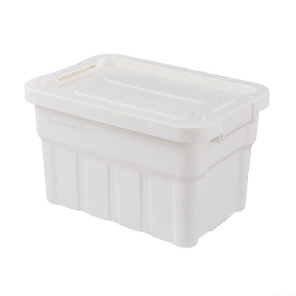 Stackable Storage Boxes With Secure Lids  Large Capacity 29.5x20.6x18 Cm White