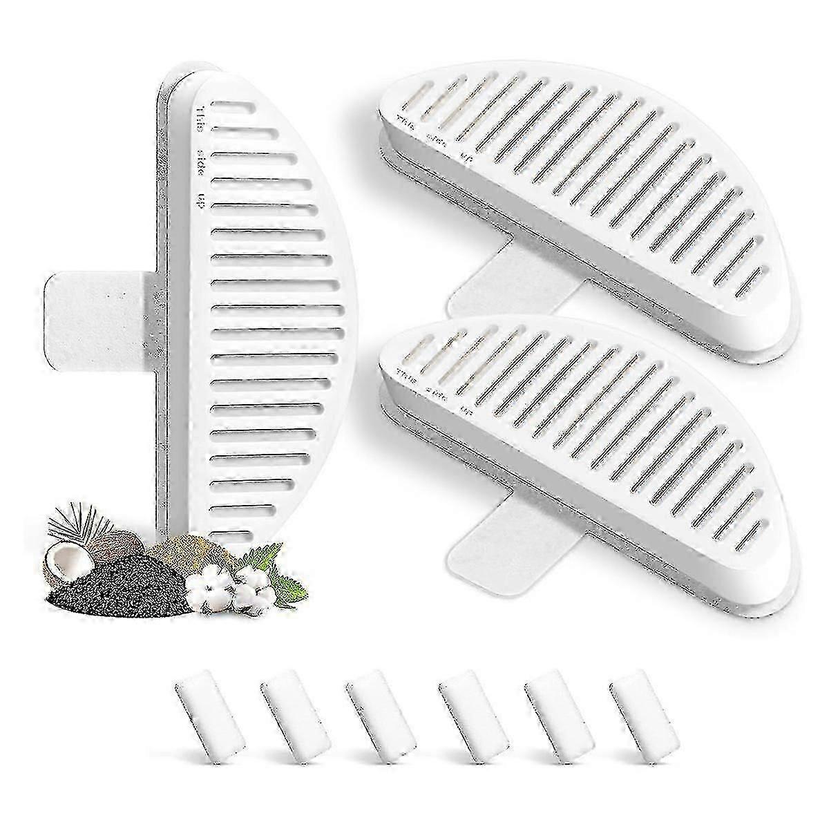 Cat Fountain Filters, 3 Pack Replacement Filters & 6 Pack Replacement Filter Sponges For 67oz/2l Au
