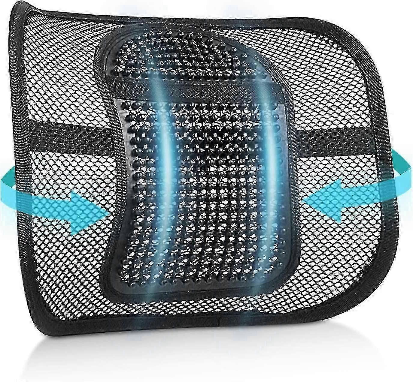 Mesh Lumbar Support With Elastic Straps For Back And Seat Back