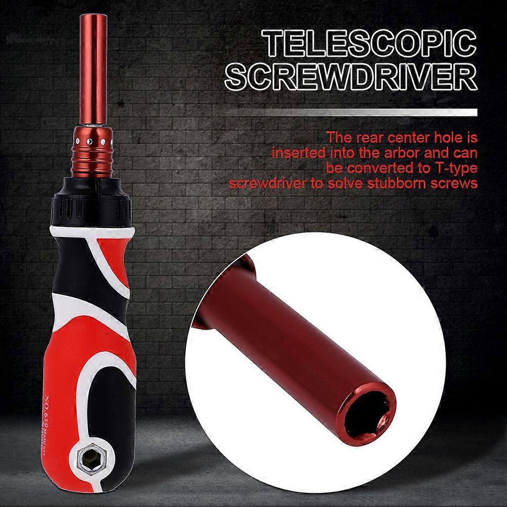 Adjustable Bits Telescopic Ratchet Screwdriver Magnetic Multitul Repair Hand Tool