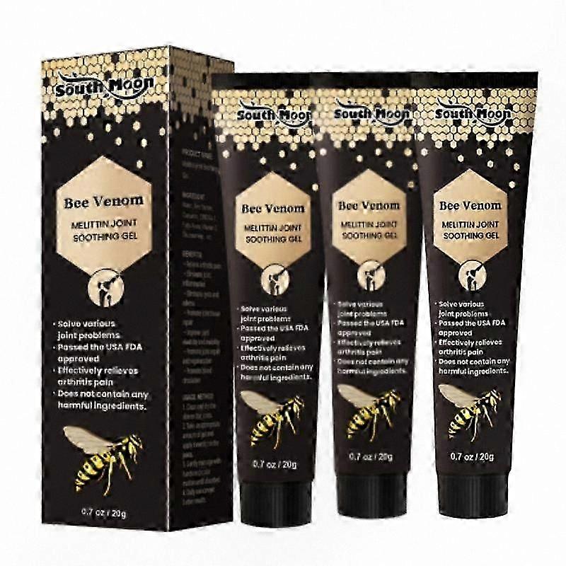 Soothing Joint Relief Gel with Bee Venom - 3-Pack for Comfort and Support