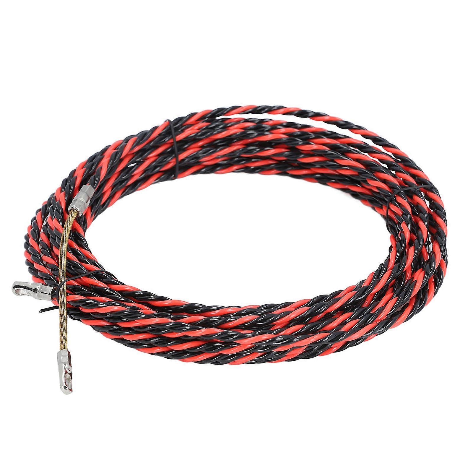 Electrical Wire Threader Flat Head Electrician Threading Device Manual Cable Guide Puller with Gloves Cable Ties 20m / 65.6ft