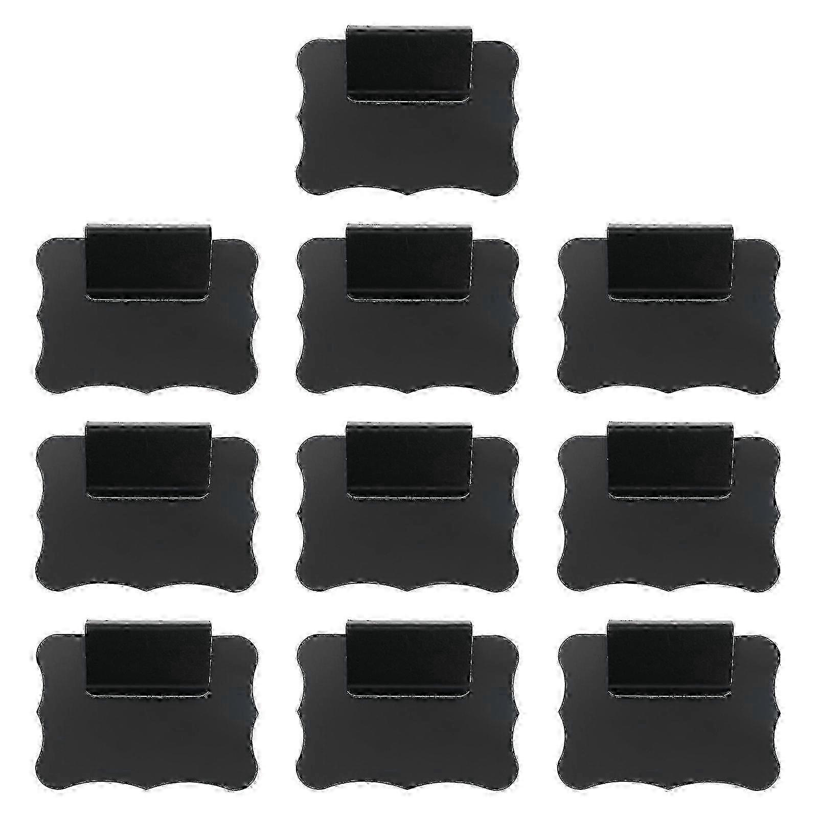 10 Pack PVC Clip-On Labels for Office Storage Baskets, Organizer Bin Tags