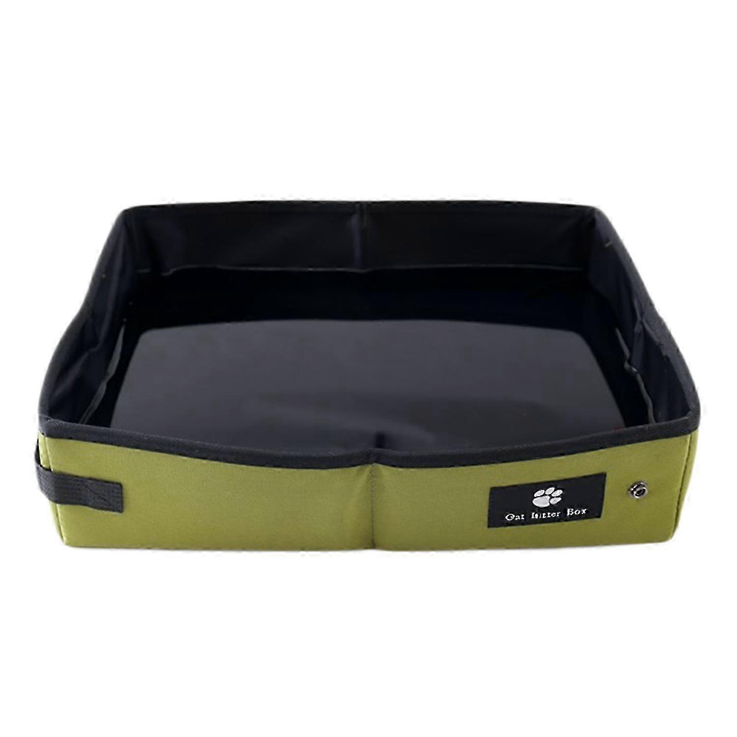 Cat Litter Box Easy to Clean Portable Foldable Cat Toliet Tray Convenient Pet Litter Box for Home