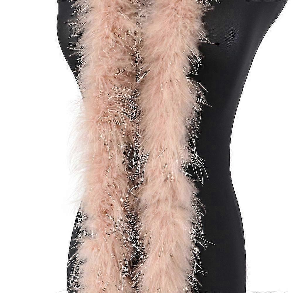 2 Meter/st Mjuk Marabou Fjäder Boa Natural Turkiet Strutsfjädrar Halsduk För Kostym Kläder Dekoration Sjal 20 gram