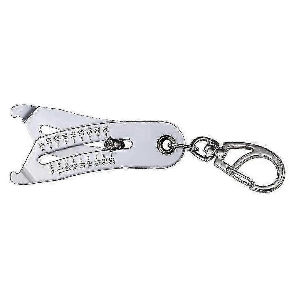 Precise Thread Size Checker Keychain Portable Caliper Gauge Metric/Imperial Hexagonal Nut Screw Thr