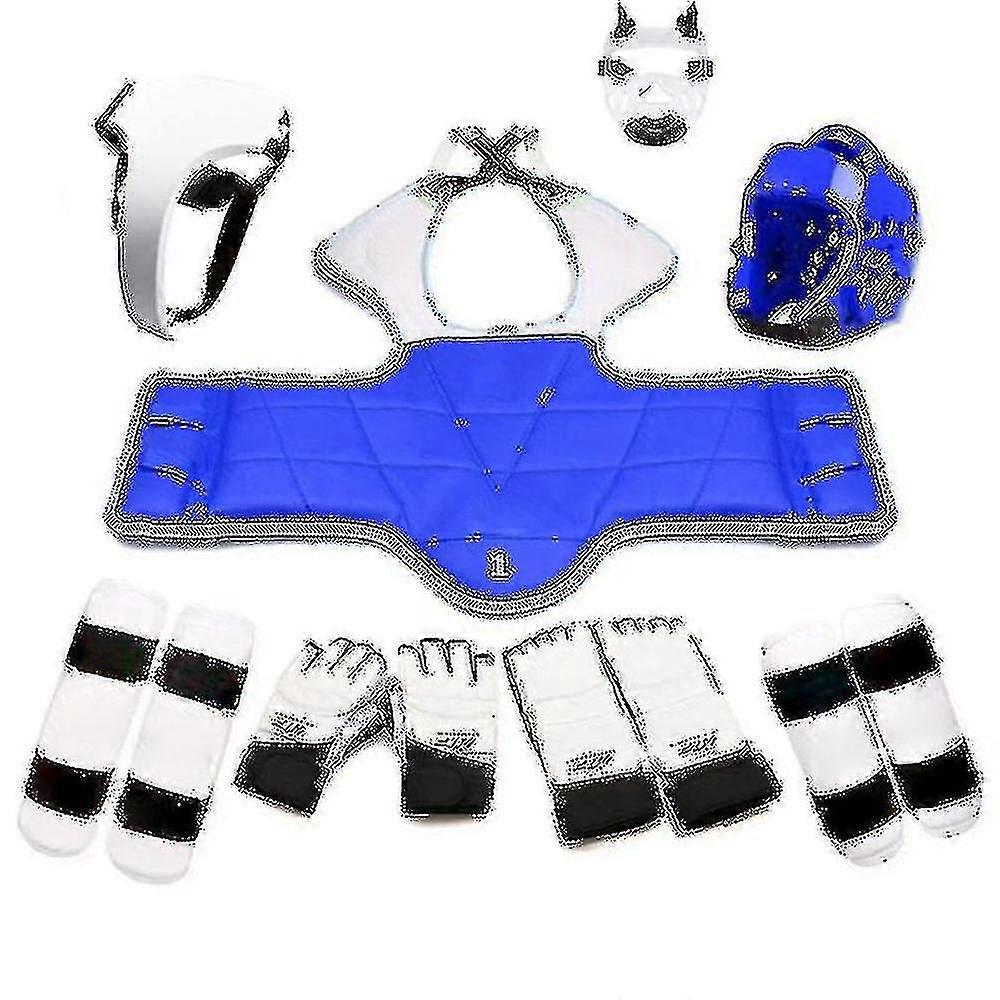 Taekwondo Πέντε τεμαχίων Σετ Taekwondo Προστατευτικός Εξοπλισμός Κράνος Θωράκιση Kickboxing Πυγμαχία Γάντι Taekwondo Εξοπλισμός Προστατευτικό Κεφαλής-3