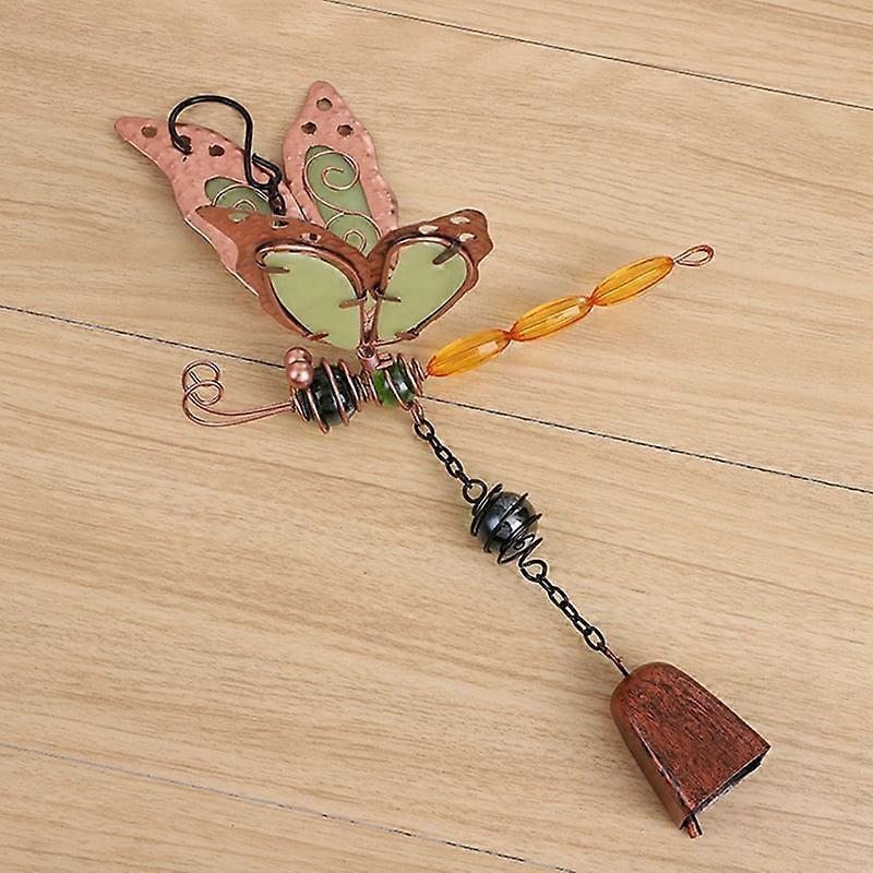 Wind Chime Dragonfly Wind Chime Metal Wind Chime with Dragonfly Design Outdoor Garden Decoration for Window Yard B