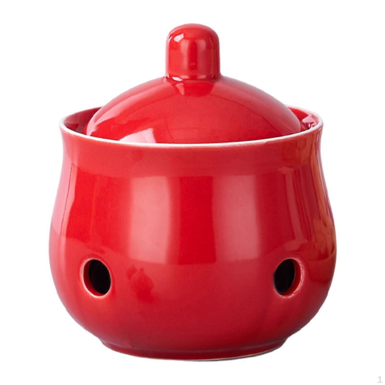 Ceramic Garlic Container Keep Your Cloves Ginger Saver