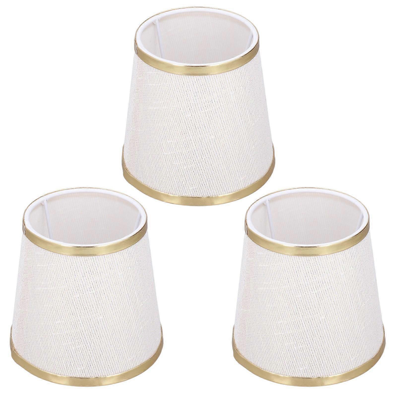 3PCS E14 Lampshade Barrel Shape Table Lamp Shade Meson Installation Fabric Bedroom Ceiling Lamp
