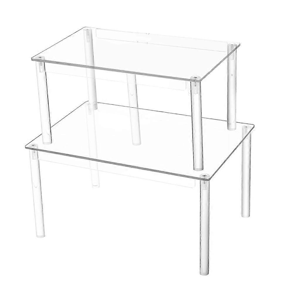 Clear Spice Rack Organizer Acrylic Stackable for Kitchen Use 2Pcs