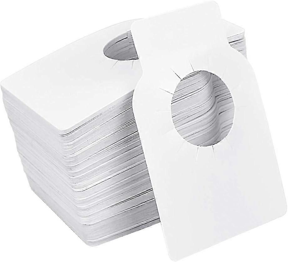 Wine Bottle Labels, 200 Pcs Hanging Tags Wine Cellar Labels Regular Bottle Neck Labels, for Wine Racks and Cellar Storage (White)