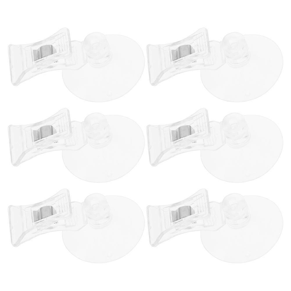 Fish Feeding Clips with Adjustable Suction Cups for Aquarium 6Pcs