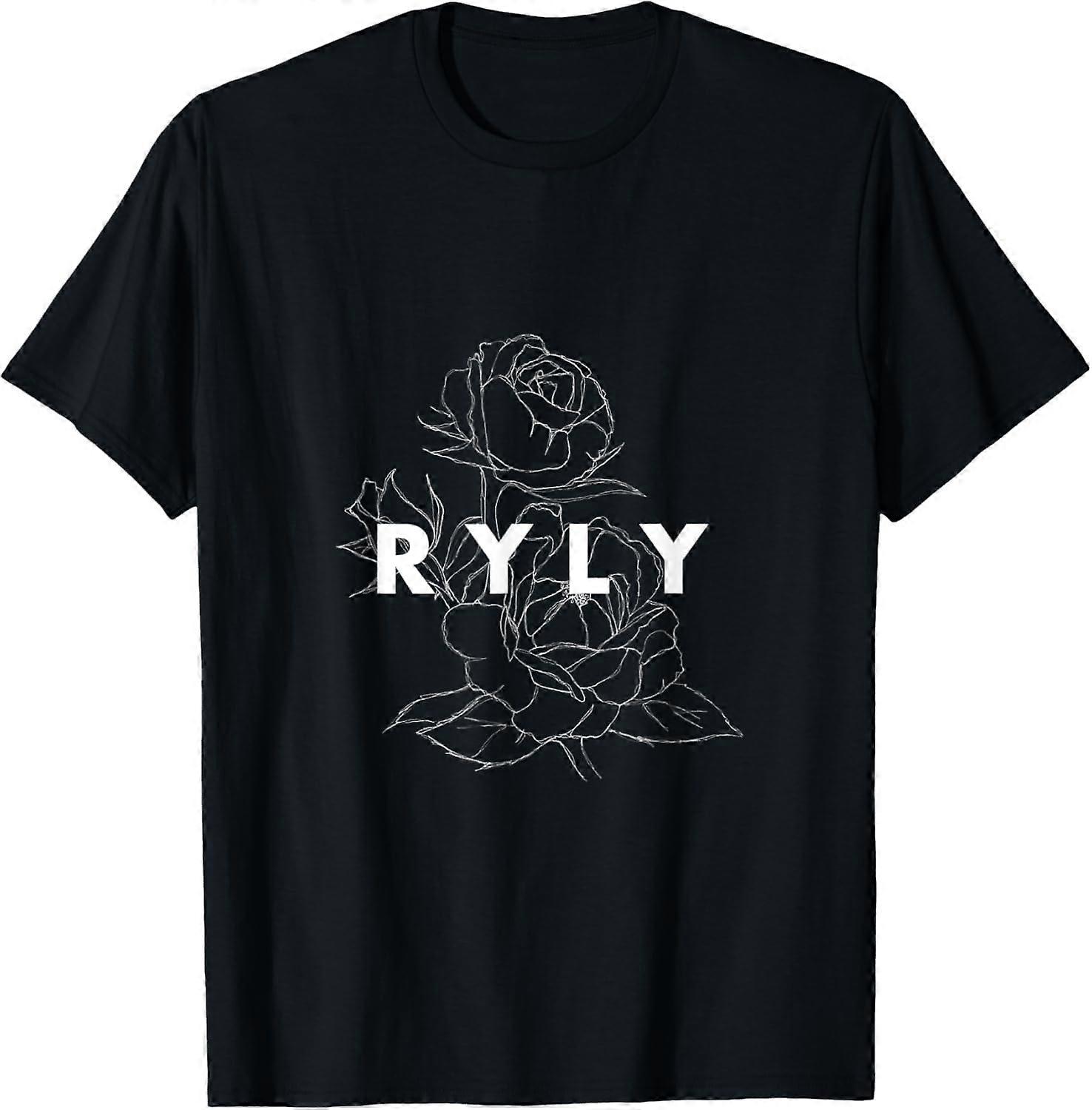 Black Rose Print T-Shirt