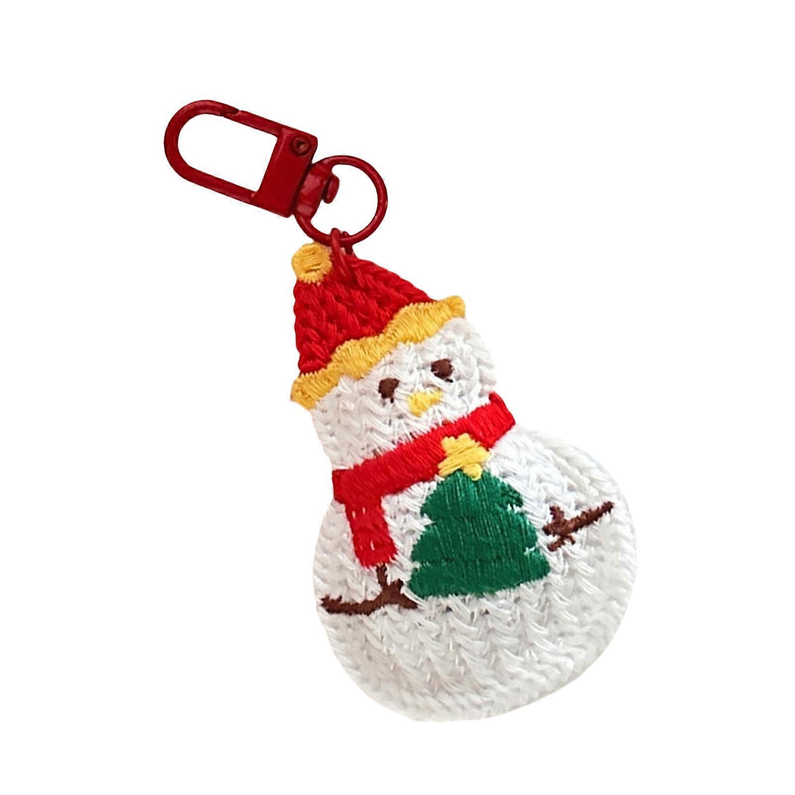 Festives Plush Decorations Chirstmas Tree Shape Hanging Weaving Pendants for Christmas Tree Keychain Backpack Multicolor