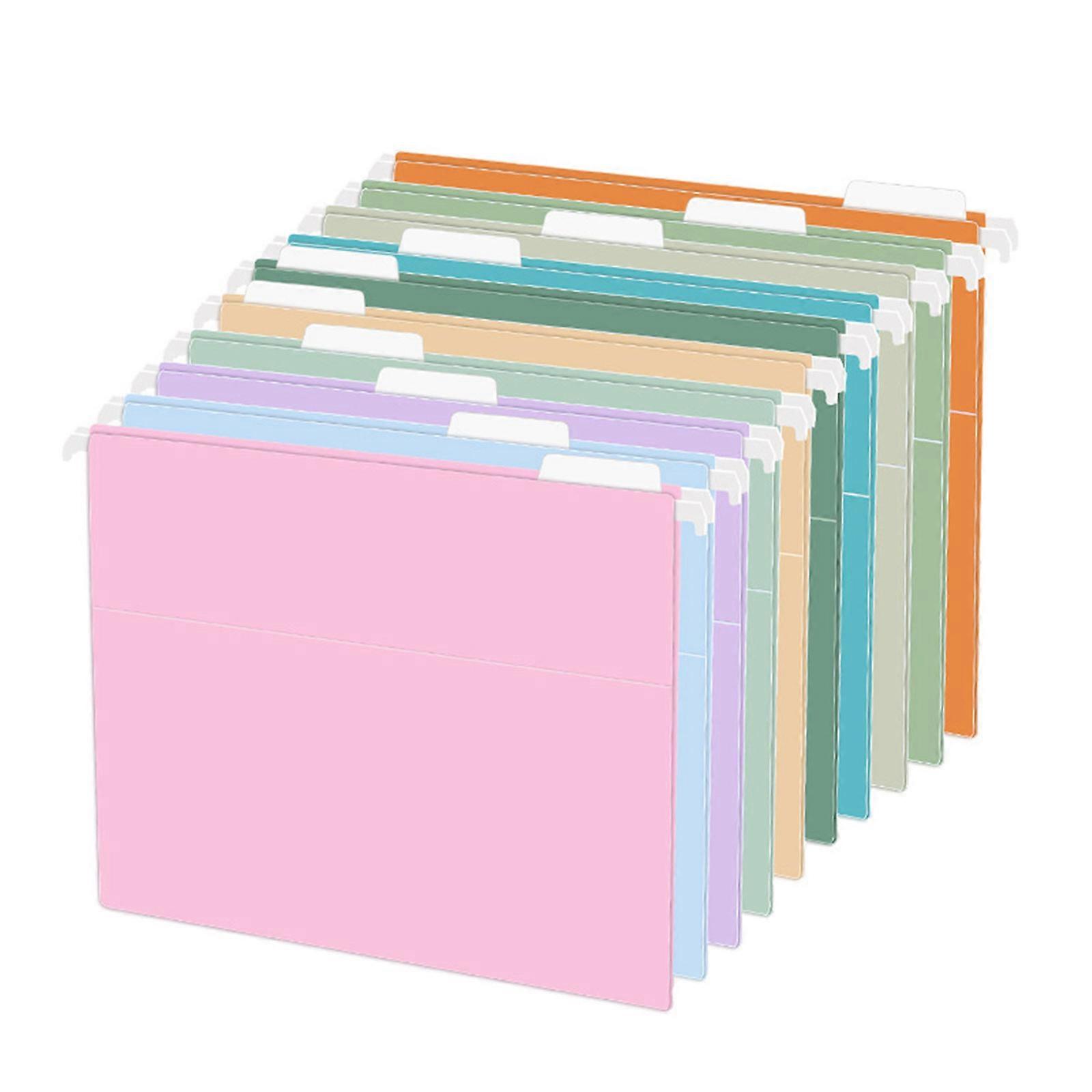 Heavy Duty Suspension File Folders With Strong Hooks PVC Materials For Wall Mount Document Hanging Organization Storage Multicolor