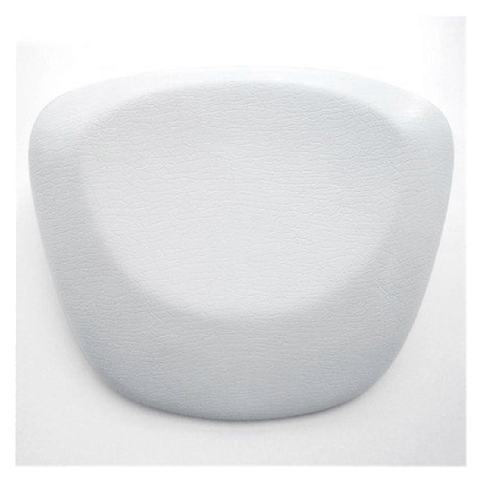 Bath Tub Pillow with Neck Support and Elastic Suction Cups for Comfortable Headrest (White)