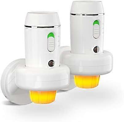 Failure 2 Pack Multi-Function Emergency Light for Home Power Outages, Plug in Night Light, Rechargeable Emergency Flashlight, Perfect for Hurricanes a