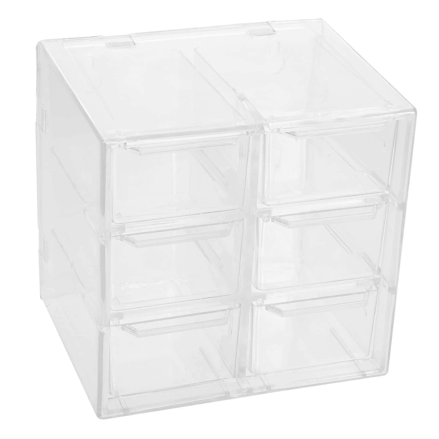 Jewelry and Makeup Organizer Box with Multi Grid Dustproof Design for Office Desk Storage