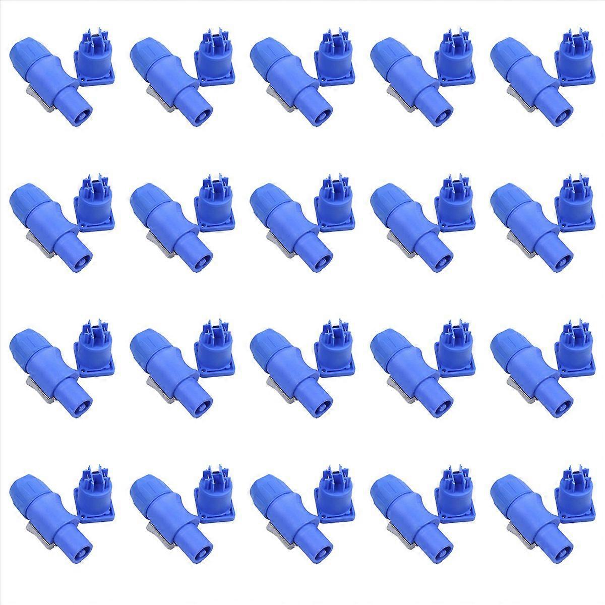 20 Set PowerCON Type A NAC3FCA+NAC3MPA-1 Chassis Plug Panel Connector