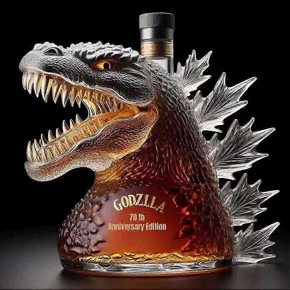 Distributeur de liqueur en forme de Godzilla drôle Carafe en verre unique décorative pour bar à la maison