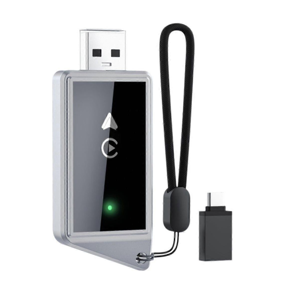 2IN1 Wireless CarPlay Android Auto Adapter BT5.2+2.4G 5.8G WIFI USB Dongle Smart Box Convert Wired C