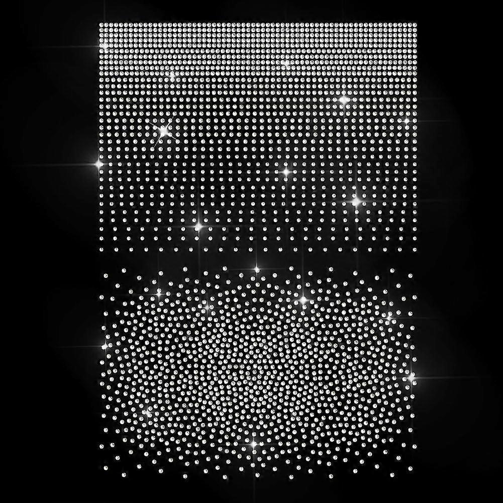 Gradient Style Rhinestone Iron on Transfer Dense Sparse Heat Transfer Decal Intensive Layering Hot-fix Rhinestone Transfers Star Diamond Iron on Stick