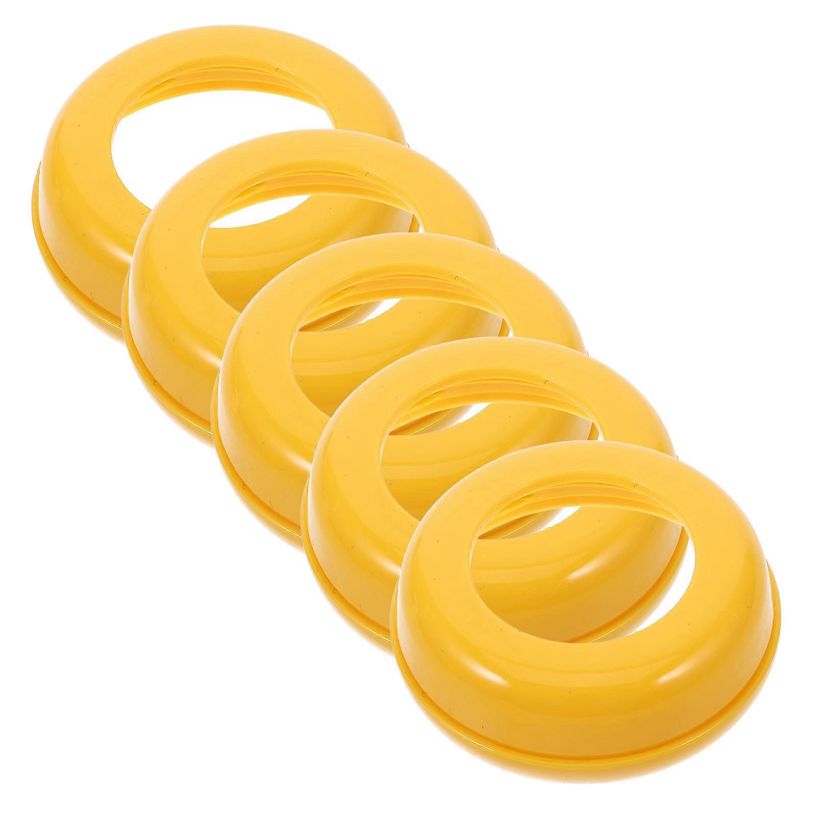 Wide Bottle Collar Replacement Ring for Feeding 5Pcs Yellow Plastic Collars
