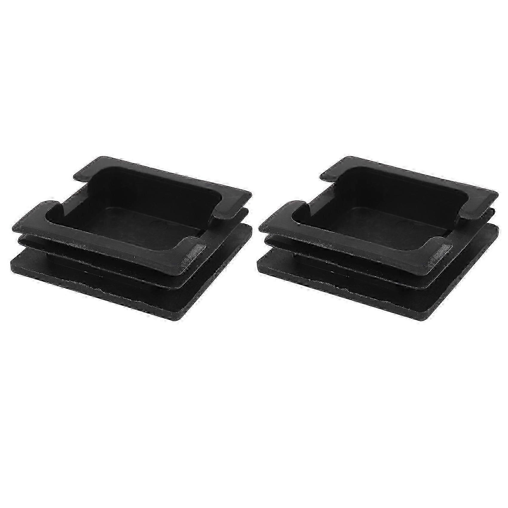 2 pcs plastic square caps for pipes 75mm x 75mm