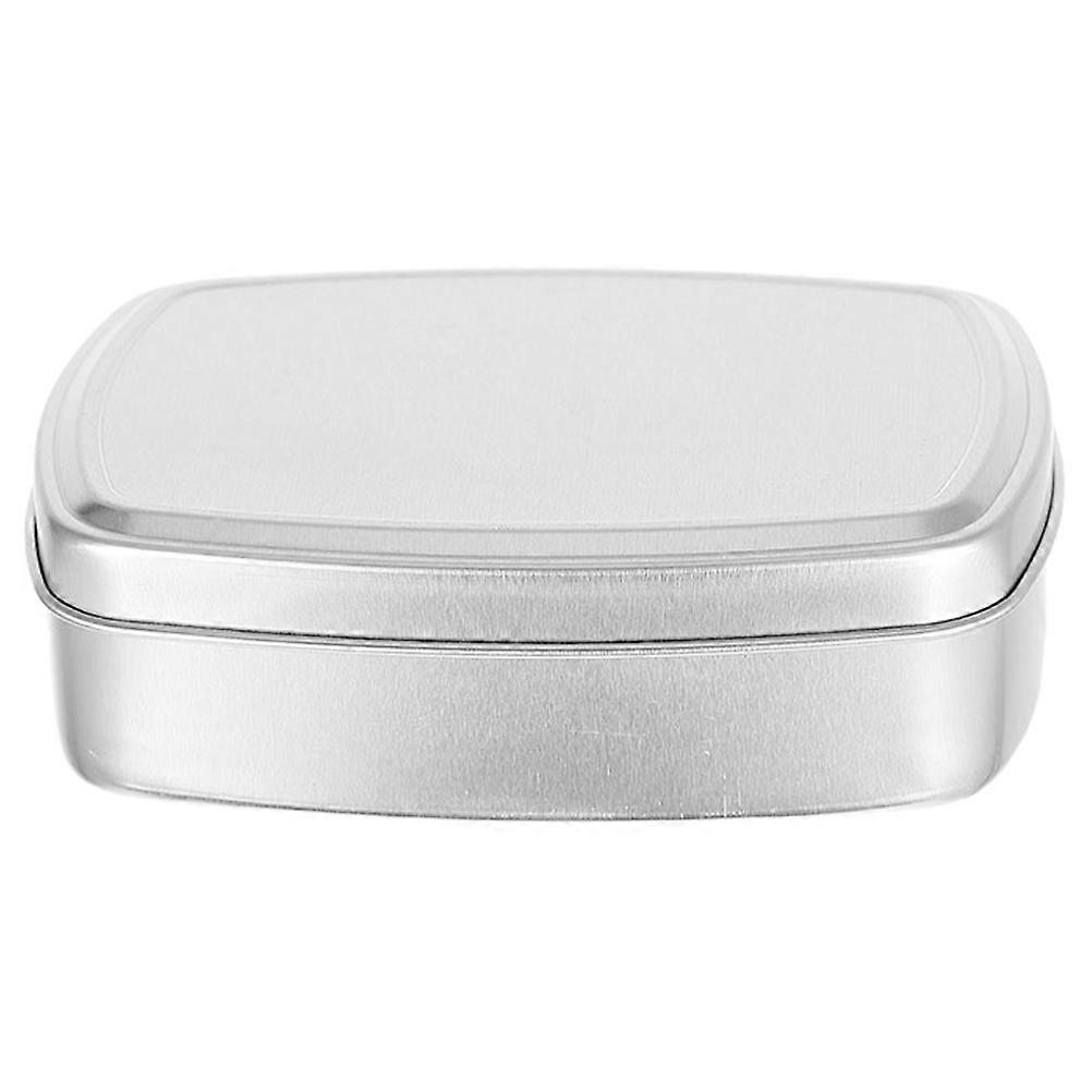 Refillable Aluminum Boxes Small Metal Storage Box Soap Container Travel Friendly Silver 1Set