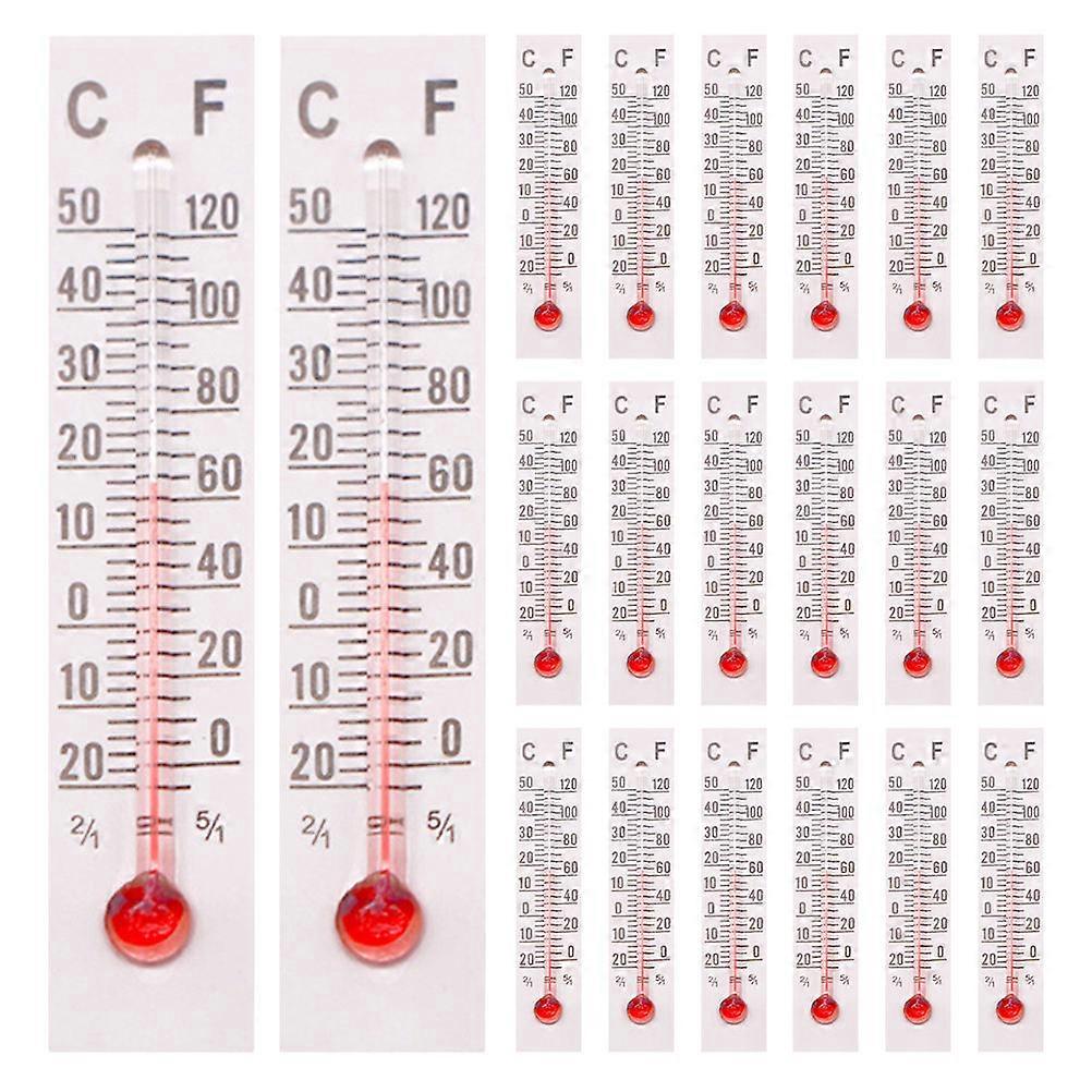 Mini Temperature Gauge Mini Thermometer for Decor 20Pcs White Accessories