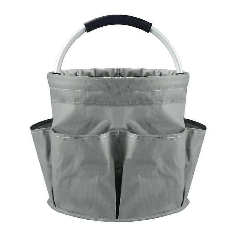 Foldable Picnic Basket Large Capacity Portable Storage with Handle for Beach, Camping, Home (Grey)