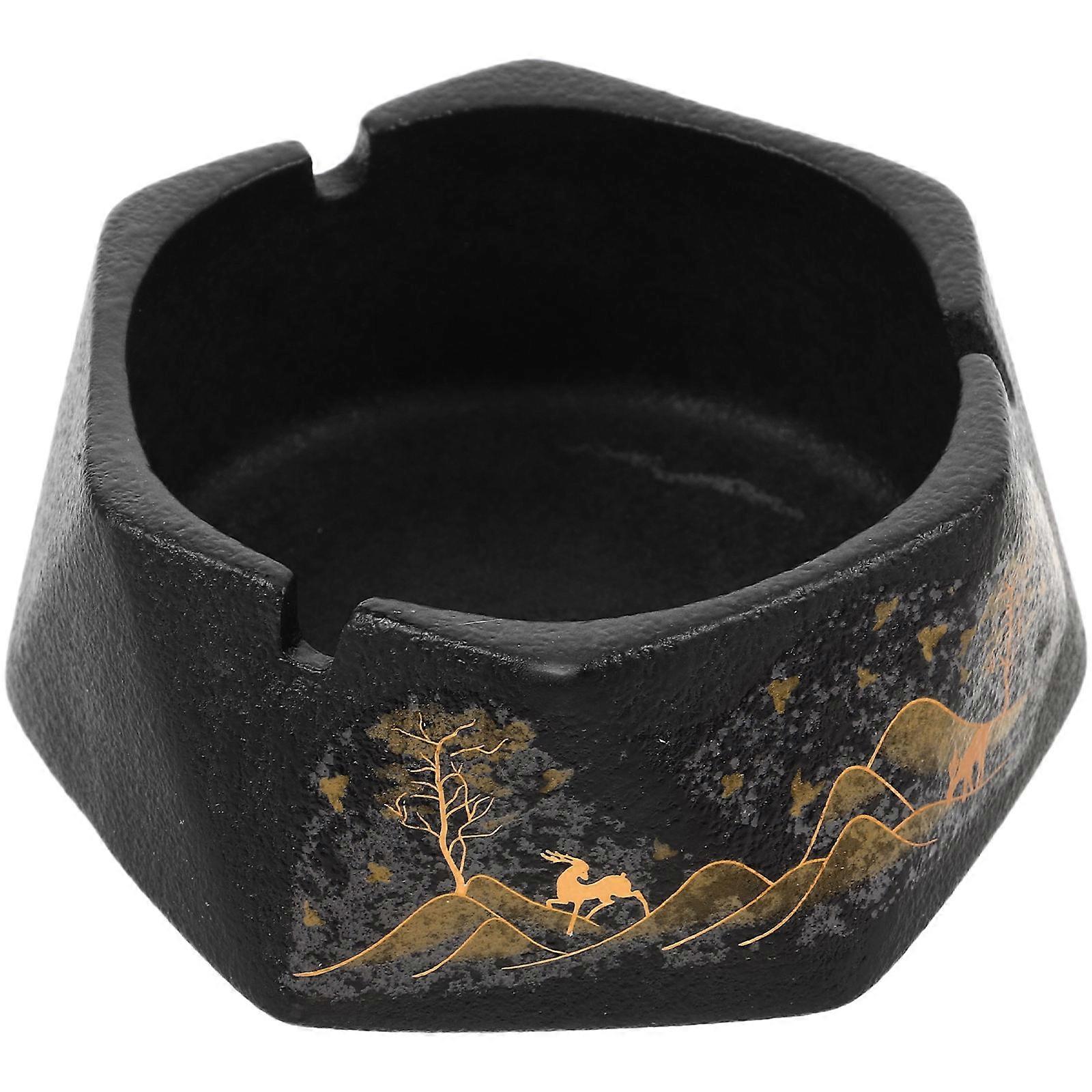 Ceramic Ashtray for Home Use with Portable Feature 1 Piece