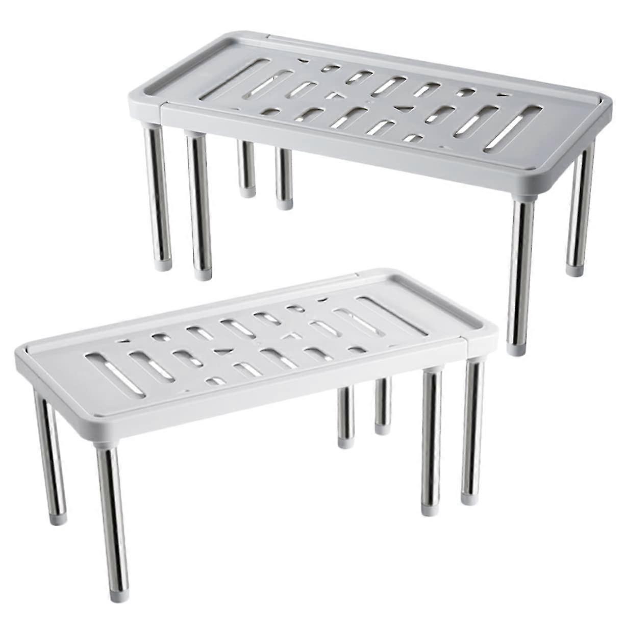 2Pcs Retractable Spice Rack Adjustable Kitchen Storage Shelf SpaceSaving Organizer for Condiments