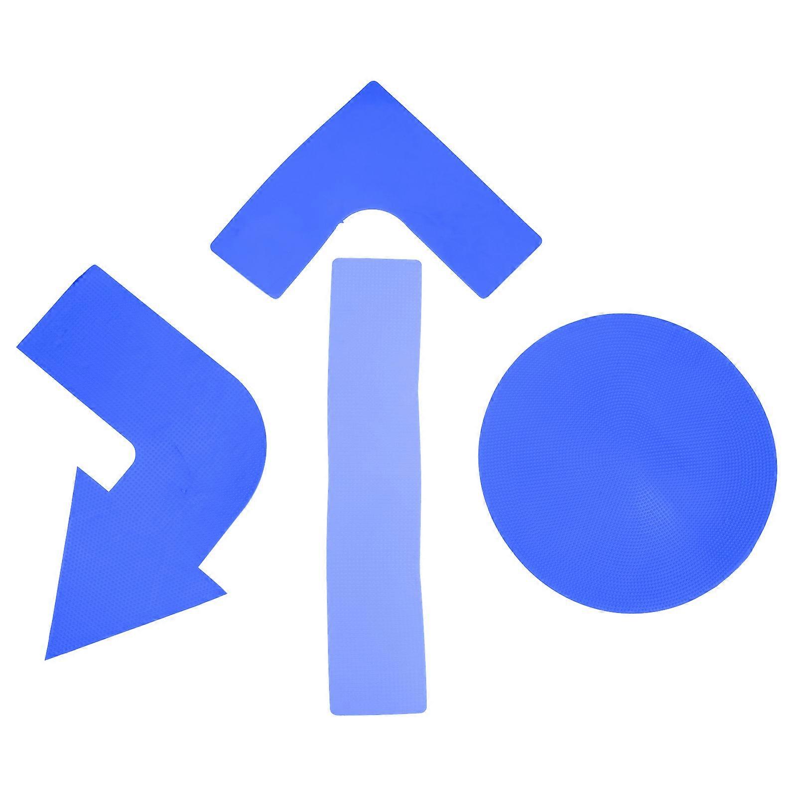 Spot Markers Flat Marker Discs for Training 12Pcs Blue Rectangular Pads