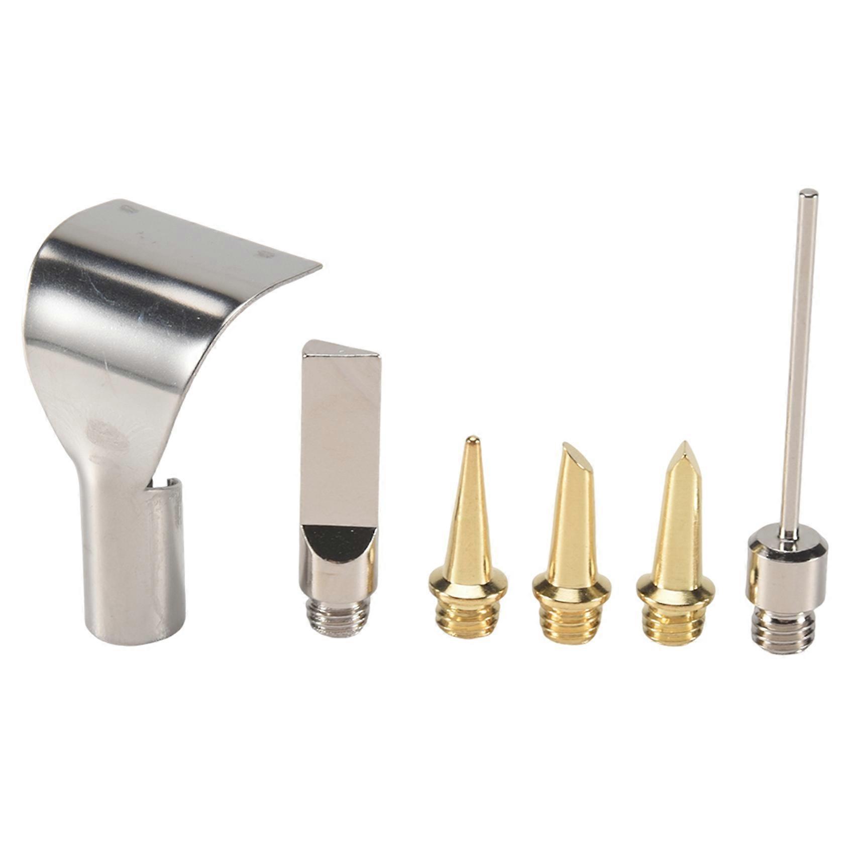 6Pcs Replacement Copper Tips Nozzle Kit Aerated Flame Welding Tools
