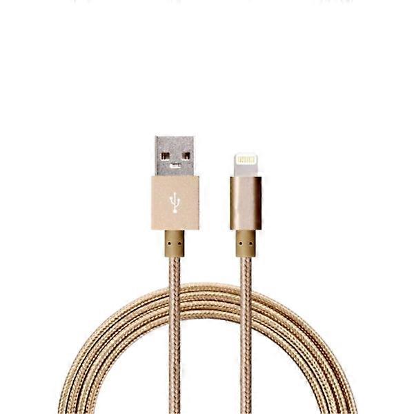 2M Cable compatible with iPhone Charger Nylon Quick Charge Gold 5-Pack