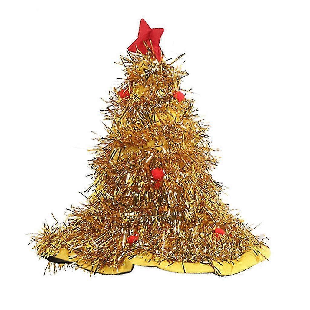Gold Christmas Hats for Tree Decorations and Party Dressing Props