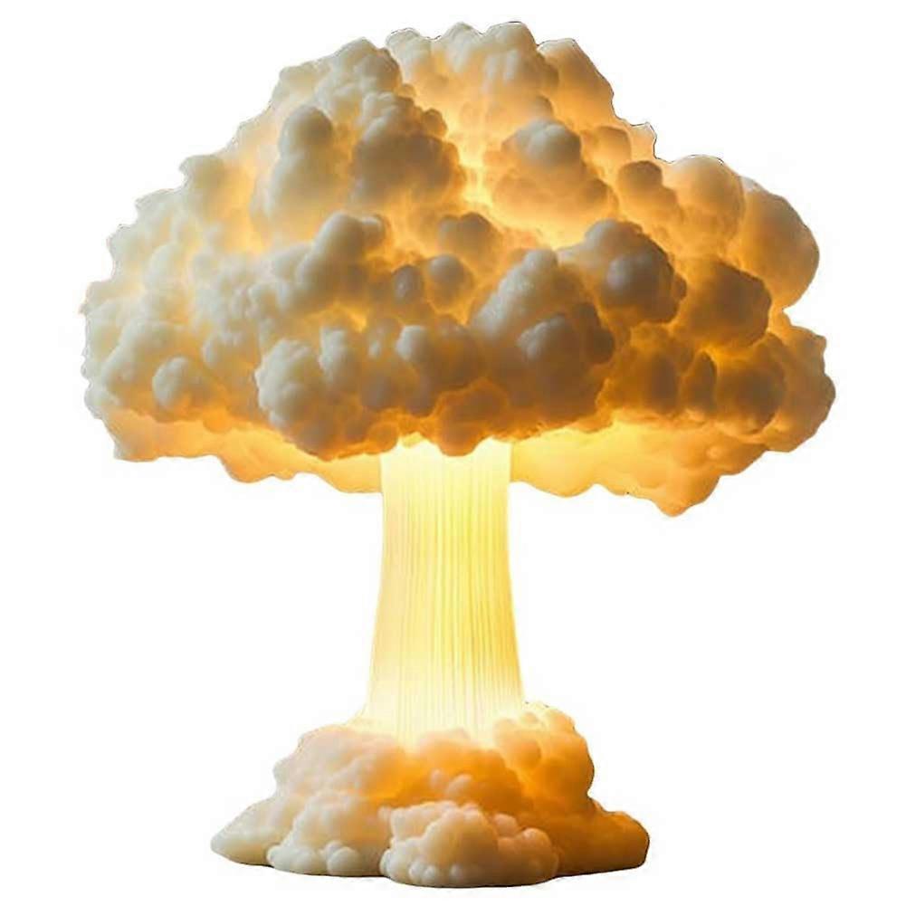 3D Mushroom Cloud Lamp with Handcrafted Resin Explosion Design and Multicolor LED for Bedroom Decor