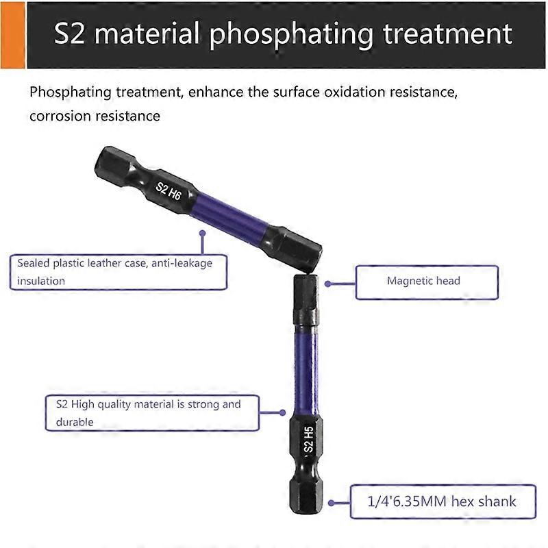 10 - Piece Hex Head Wrench Drill Bit Set: Features 1/4" Quick - Release Shank, Magnetic Screwdriver Bits and Bit Holder. Covers