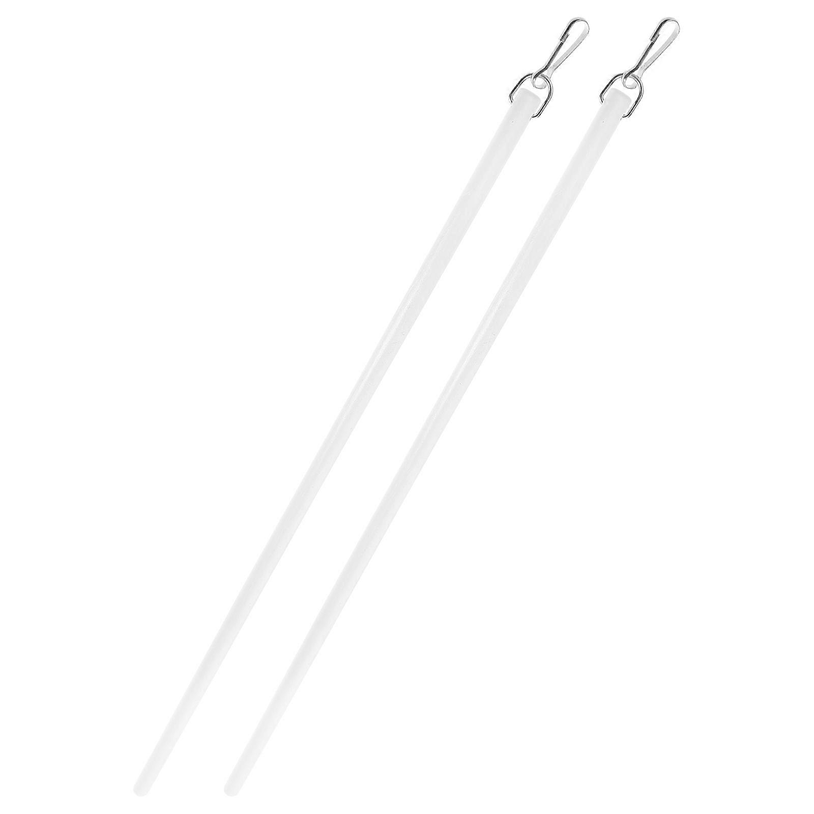 Curtain Pull Rod Acrylic Drapery Pull Rods for Curtain 2Pcs with Hook