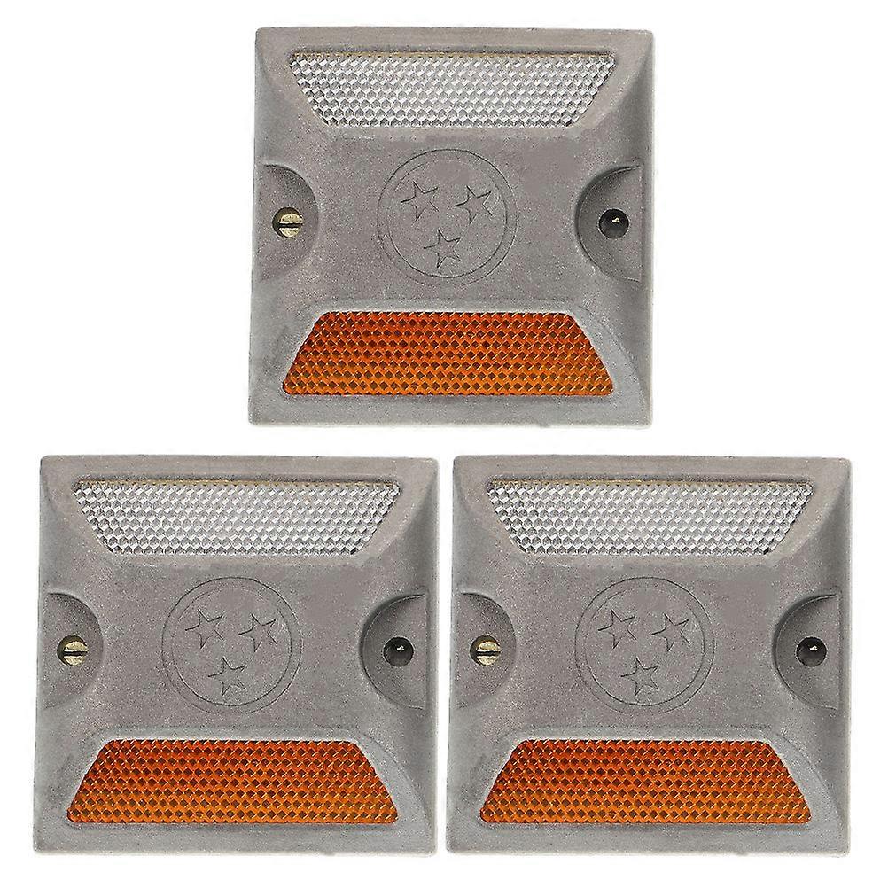 Road Reflector Pavement Marker for Sidewalks 3Pcs Aluminum Roadside Studs