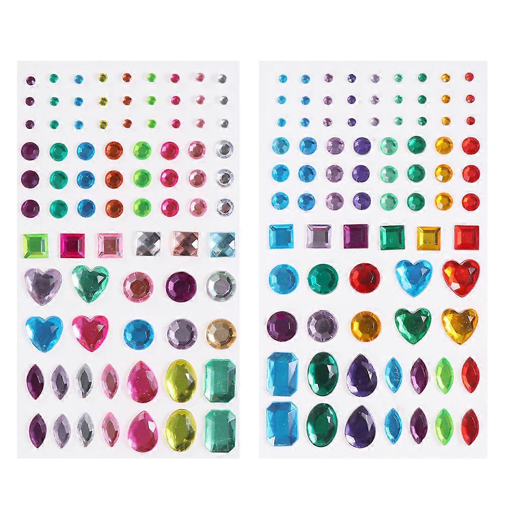 Acrylic Diamond Stickers for Decoration with 5 Sheets Assorted Colors