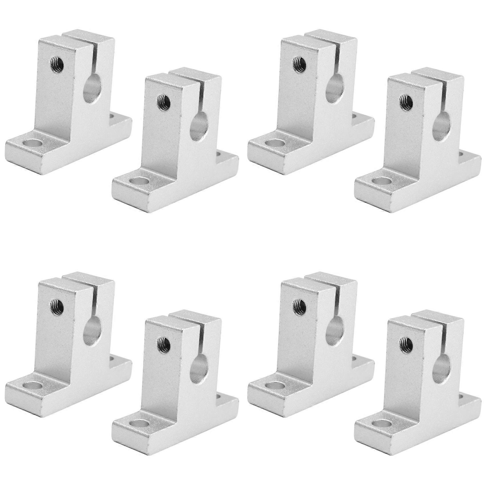 8 Pcs Linear Motion Rail Clamping Rod Rail Guide Support Shaft Bracket Coupling Mount SK8 8mm