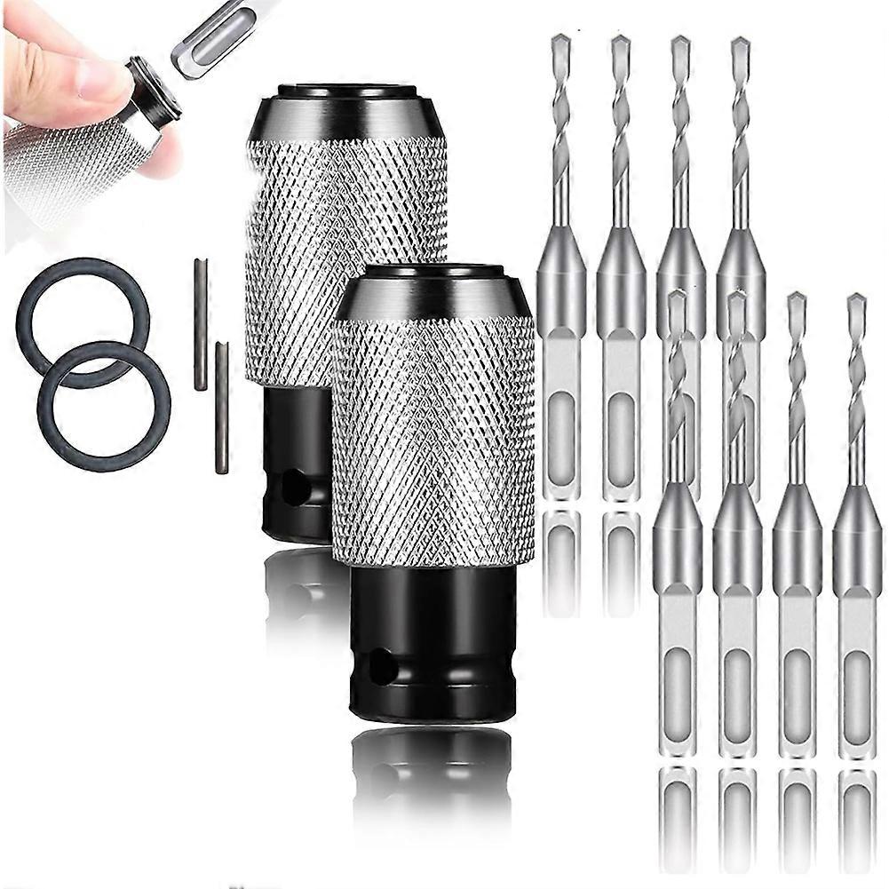 Rotary Hammer Adapter with Impact Drill Bits Set, 4 Sizes Rotary Hammer Adapter, Boost Your Drilling,for Tough Materials
