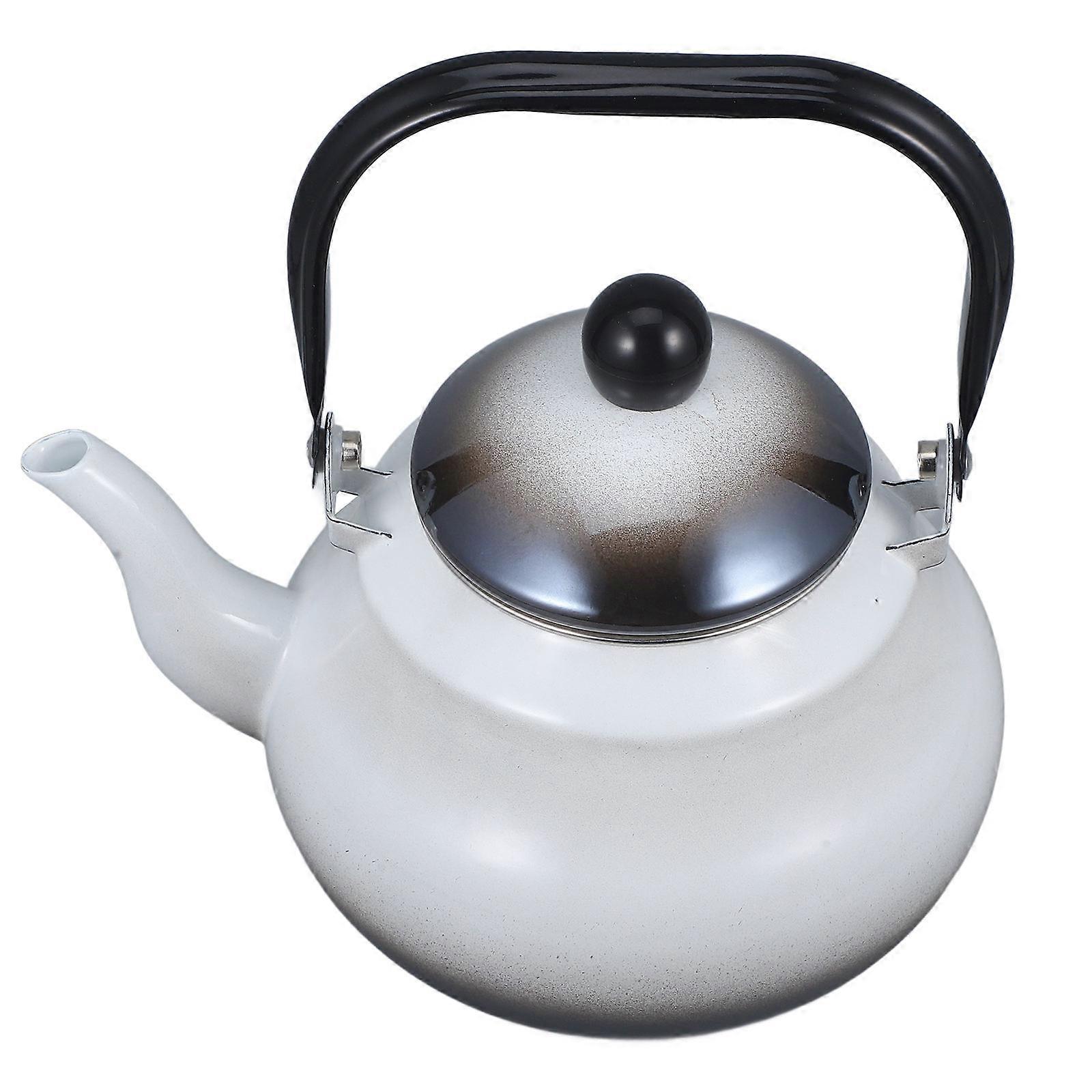 Retro Enamel Kettle Enamel Tea Kettle for Heating Water 2L Capacity