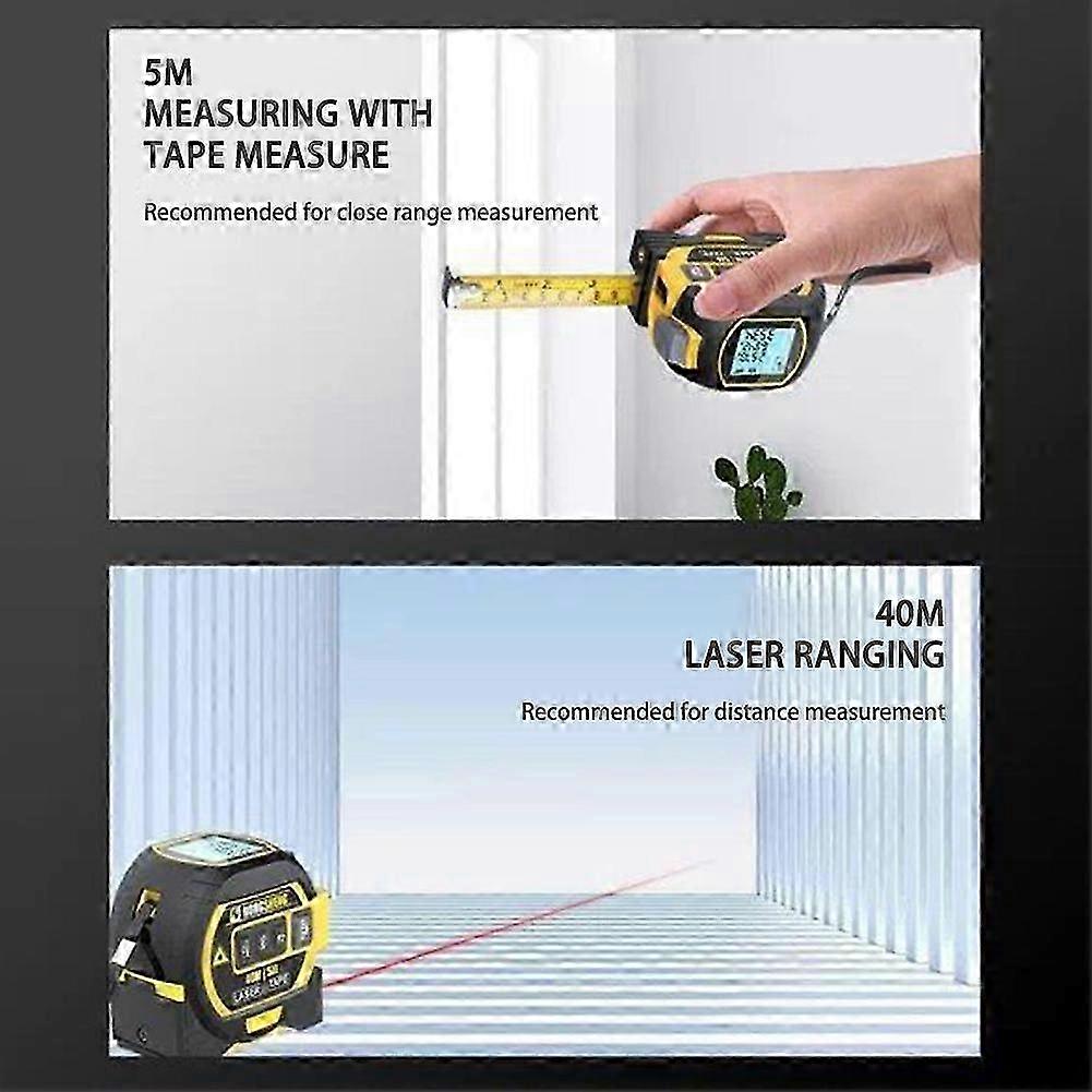 The Almighty Ruler 3-in-1 Digital Tape Measure with LED Display - Handheld Electronic Rangefinder