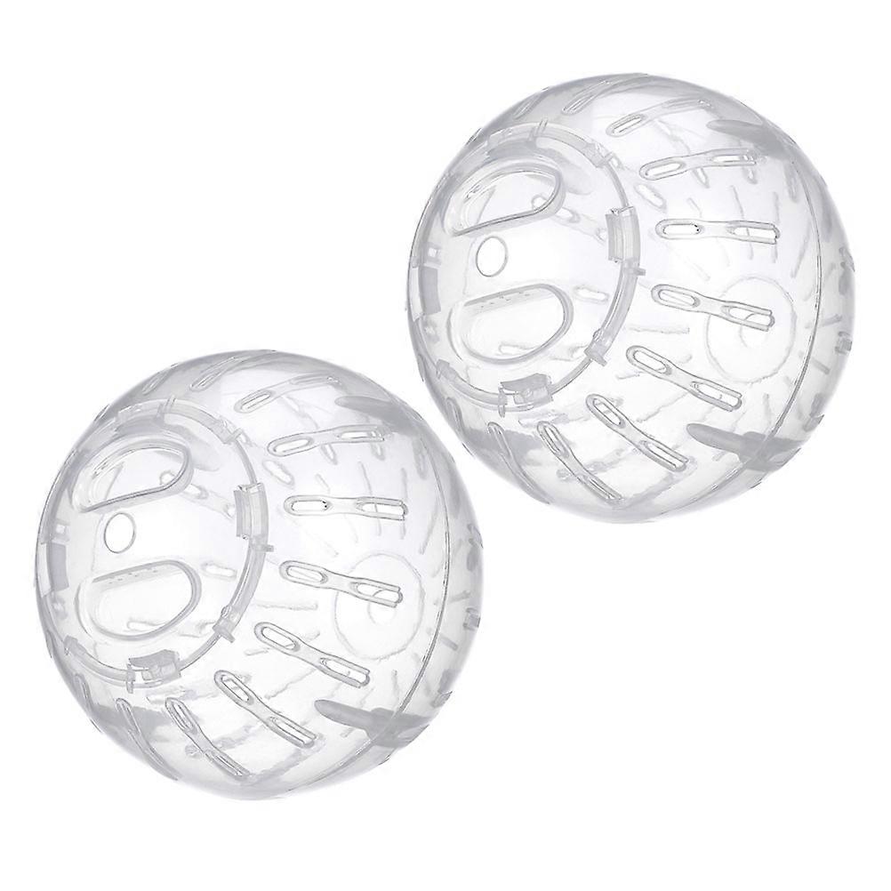 Mini Rolling Toy Hamster Exercise Ball for Small Pets Activity 2Pcs Clear